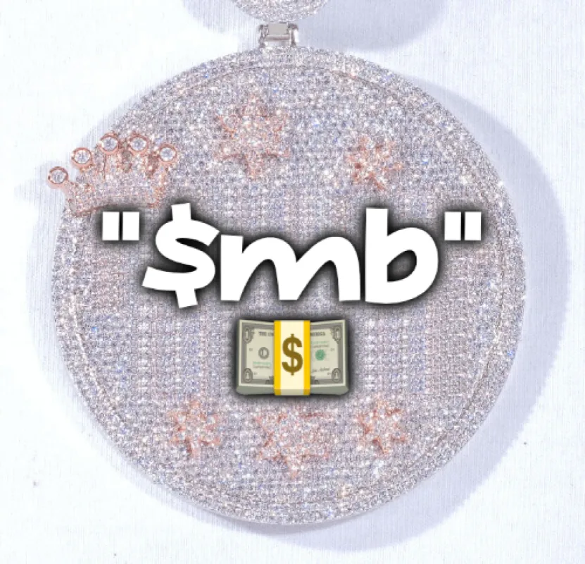 CUSTOM LETTER NECKLACE 3D BIG CROWN DISC sold by The GUU Shop