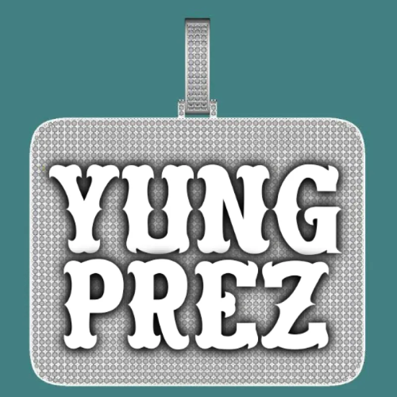 CUSTOM LETTER NECKLACE 3D BIG SQUARE sold by The GUU Shop