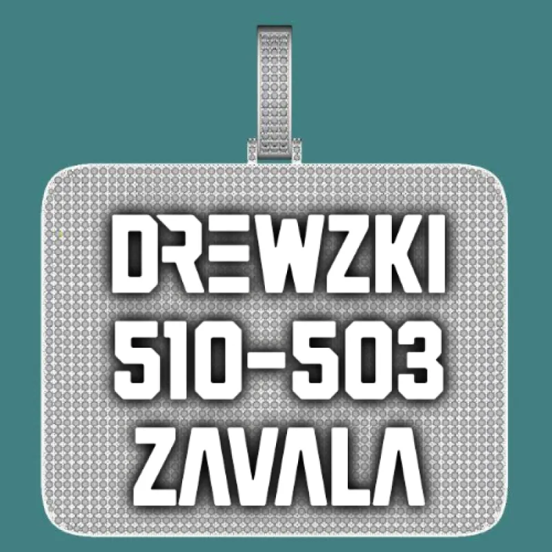 CUSTOM LETTER NECKLACE 3D BIG SQUARE sold by The GUU Shop