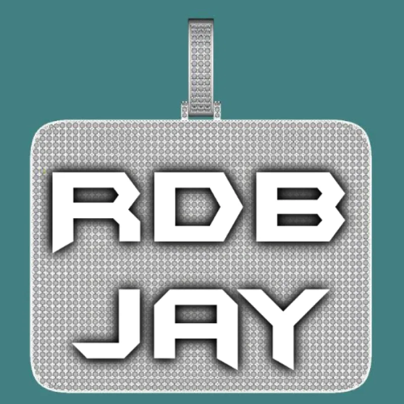 CUSTOM LETTER NECKLACE 3D BIG SQUARE sold by The GUU Shop