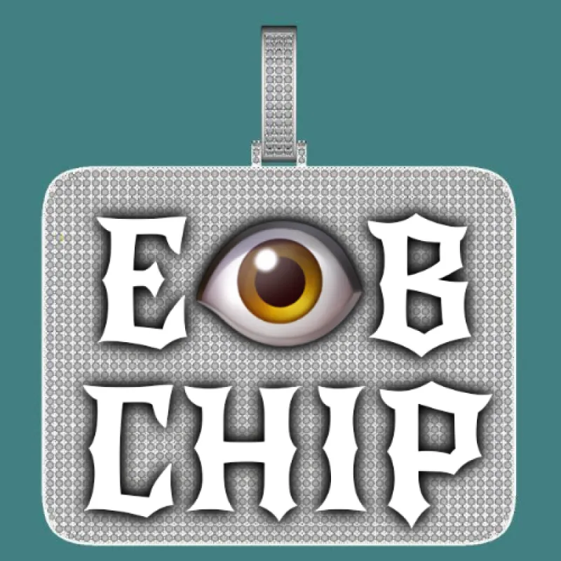 CUSTOM LETTER NECKLACE 3D BIG SQUARE sold by The GUU Shop