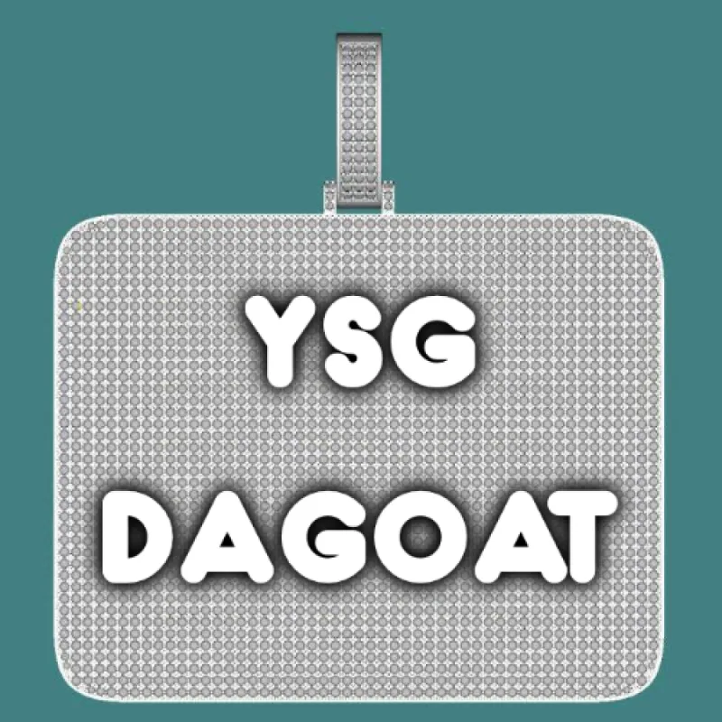 CUSTOM LETTER NECKLACE 3D BIG SQUARE sold by The GUU Shop