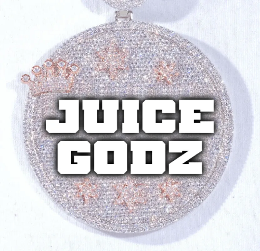 CUSTOM LETTER NECKLACE 3D BIG CROWN DISC sold by The GUU Shop