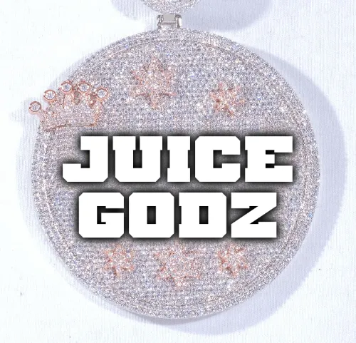 CUSTOM LETTER NECKLACE 3D BIG CROWN DISC sold by The GUU Shop