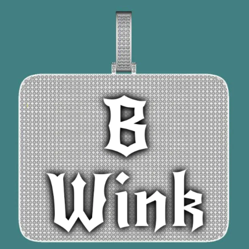 CUSTOM LETTER NECKLACE 3D BIG SQUARE sold by The GUU Shop