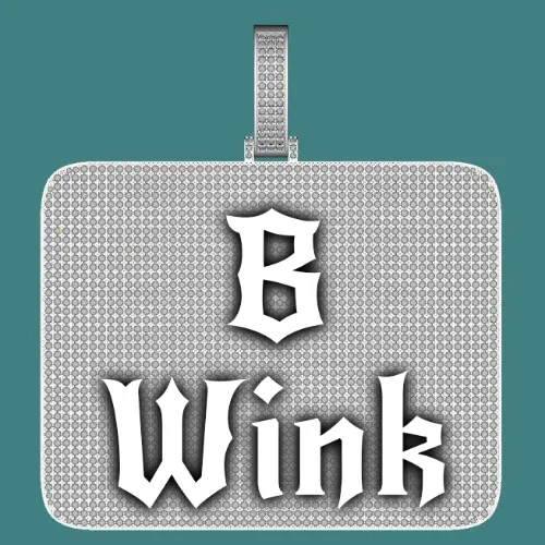 CUSTOM LETTER NECKLACE 3D BIG SQUARE sold by The GUU Shop