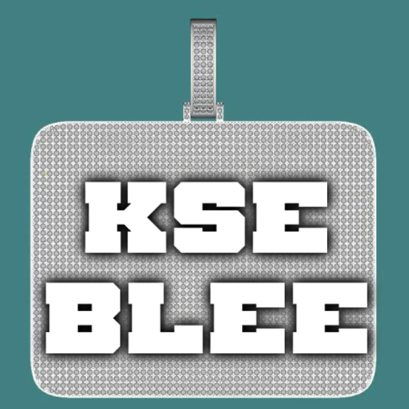 CUSTOM LETTER NECKLACE 3D BIG SQUARE sold by The GUU Shop