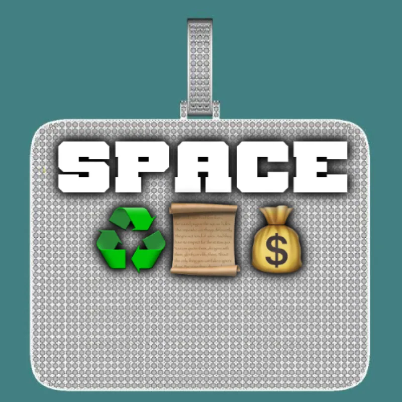 CUSTOM LETTER NECKLACE 3D BIG SQUARE sold by The GUU Shop