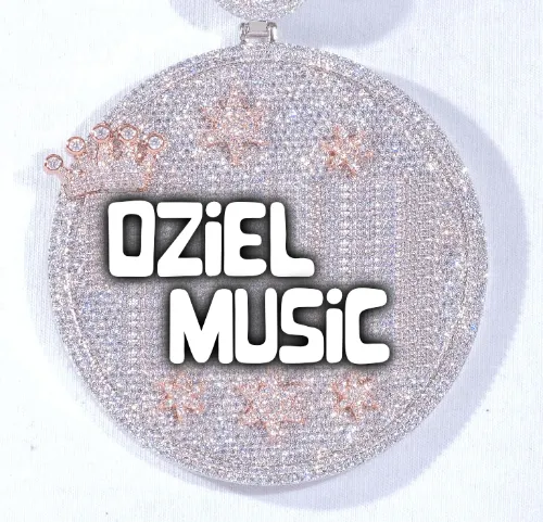 CUSTOM LETTER NECKLACE 3D BIG CROWN DISC sold by The GUU Shop