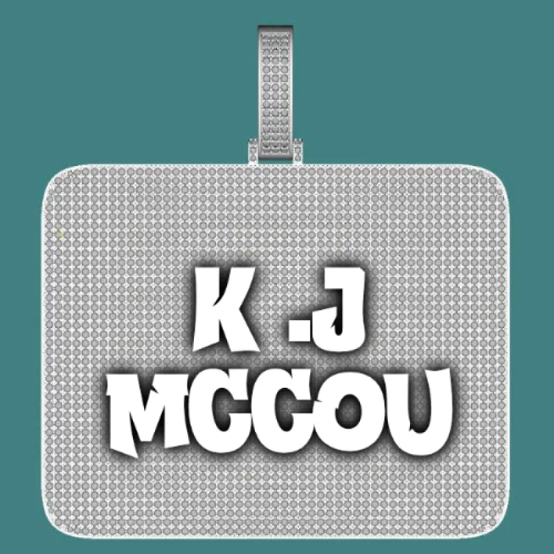 CUSTOM LETTER NECKLACE 3D BIG SQUARE sold by The GUU Shop