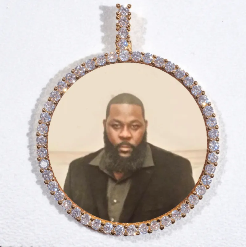 LARGE 3D CIRCLE CUSTOM PICTURE PENDANT sold by The GUU Shop