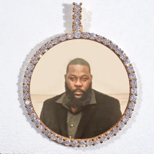 LARGE 3D CIRCLE CUSTOM PICTURE PENDANT sold by The GUU Shop