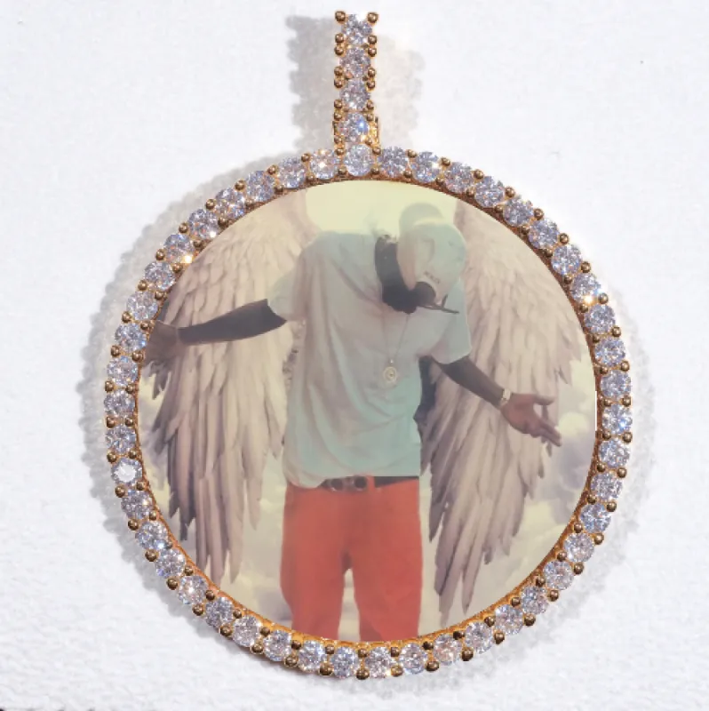 LARGE 3D CIRCLE CUSTOM PICTURE PENDANT sold by The GUU Shop