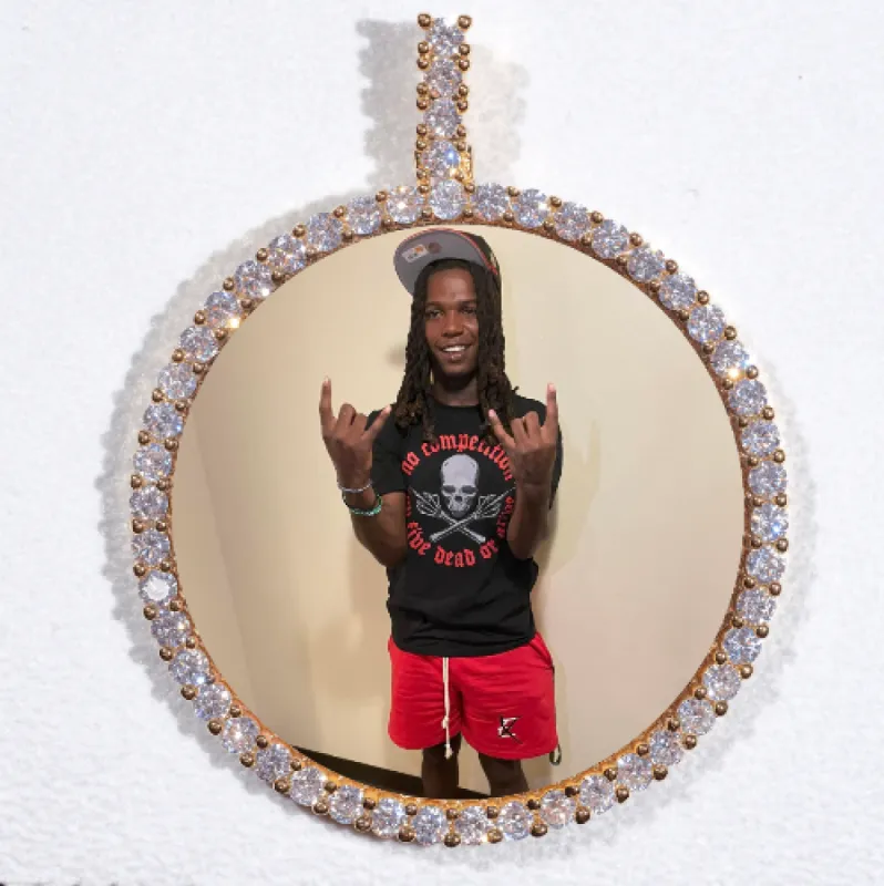 LARGE 3D CIRCLE CUSTOM PICTURE PENDANT sold by The GUU Shop