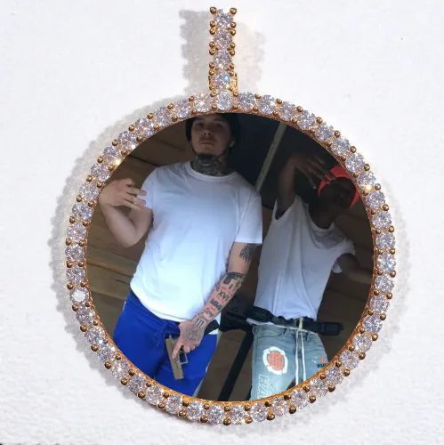 LARGE 3D CIRCLE CUSTOM PICTURE PENDANT sold by The GUU Shop