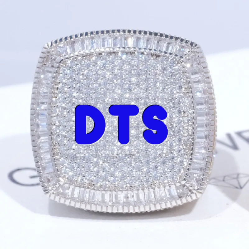 CUSTOM LETTER 3D ICED RING sold by The GUU Shop