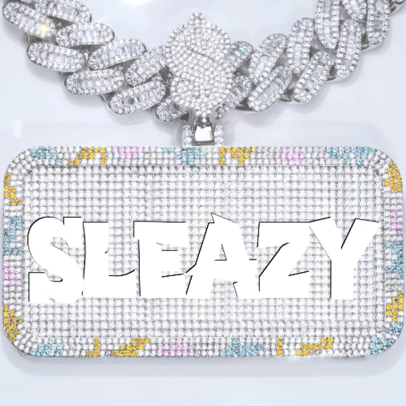 CUSTOM LETTER NECKLACE 3D COLORFUL SQUARE sold by The GUU Shop