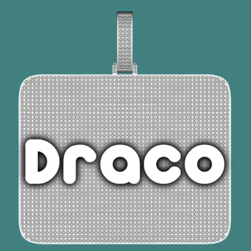 CUSTOM LETTER NECKLACE 3D BIG SQUARE sold by The GUU Shop