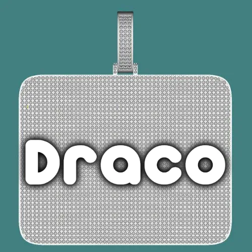 CUSTOM LETTER NECKLACE 3D BIG SQUARE sold by The GUU Shop