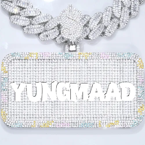 CUSTOM LETTER NECKLACE 3D COLORFUL SQUARE sold by The GUU Shop