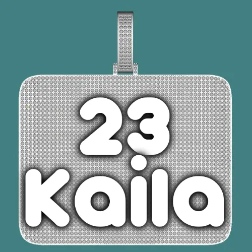 CUSTOM LETTER NECKLACE 3D BIG SQUARE sold by The GUU Shop