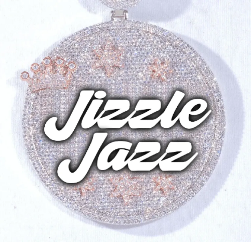 CUSTOM LETTER NECKLACE 3D BIG CROWN DISC sold by The GUU Shop