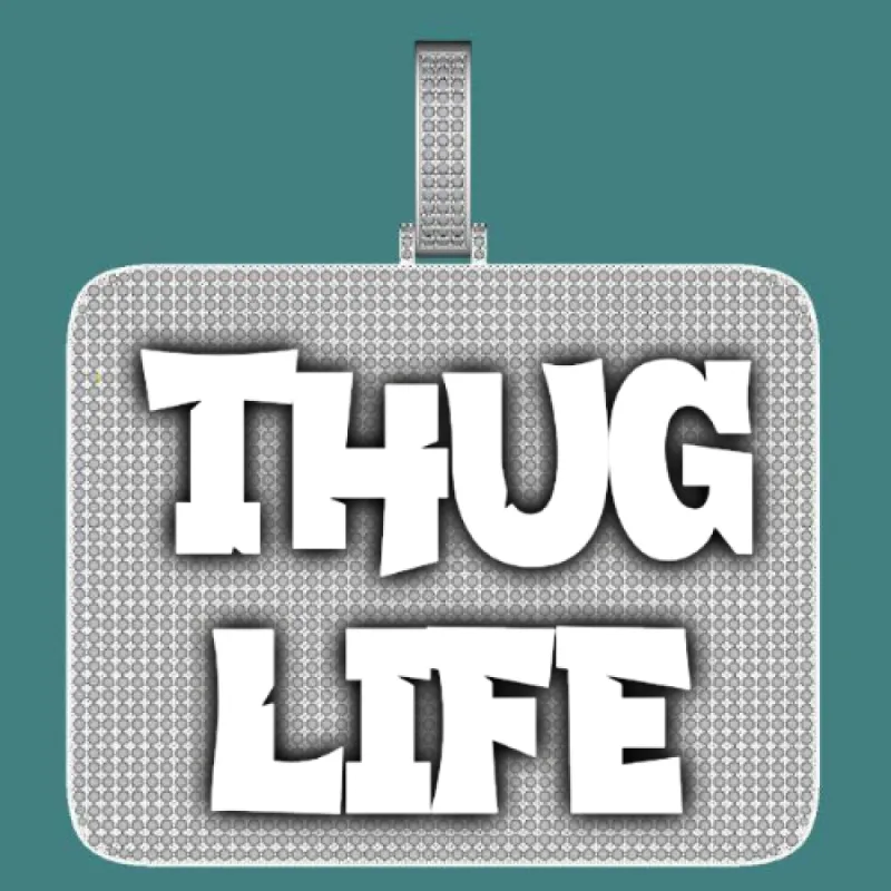 CUSTOM LETTER NECKLACE 3D BIG SQUARE sold by The GUU Shop