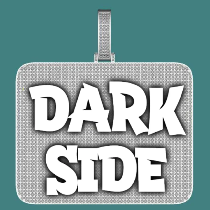 CUSTOM LETTER NECKLACE 3D BIG SQUARE sold by The GUU Shop