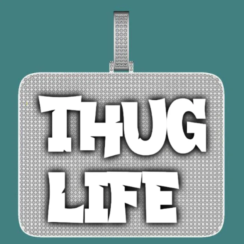 CUSTOM LETTER NECKLACE 3D BIG SQUARE sold by The GUU Shop