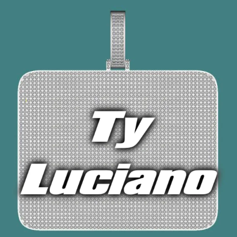 CUSTOM LETTER NECKLACE 3D BIG SQUARE sold by The GUU Shop