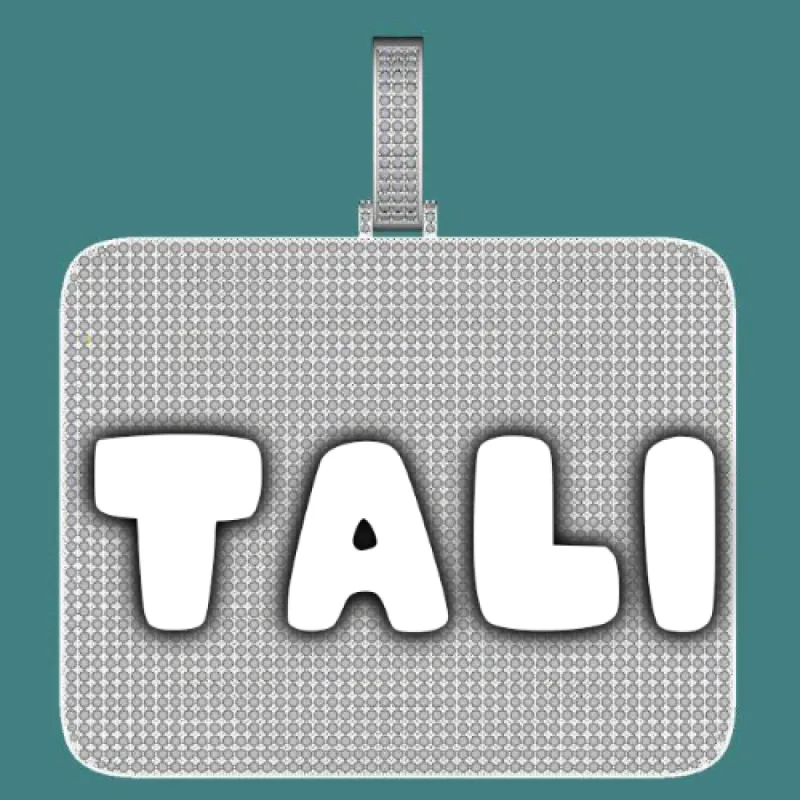 CUSTOM LETTER NECKLACE 3D BIG SQUARE sold by The GUU Shop