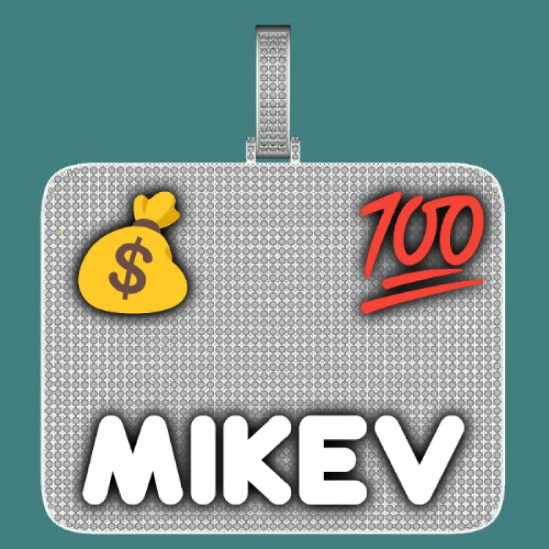 CUSTOM LETTER NECKLACE 3D BIG SQUARE sold by The GUU Shop