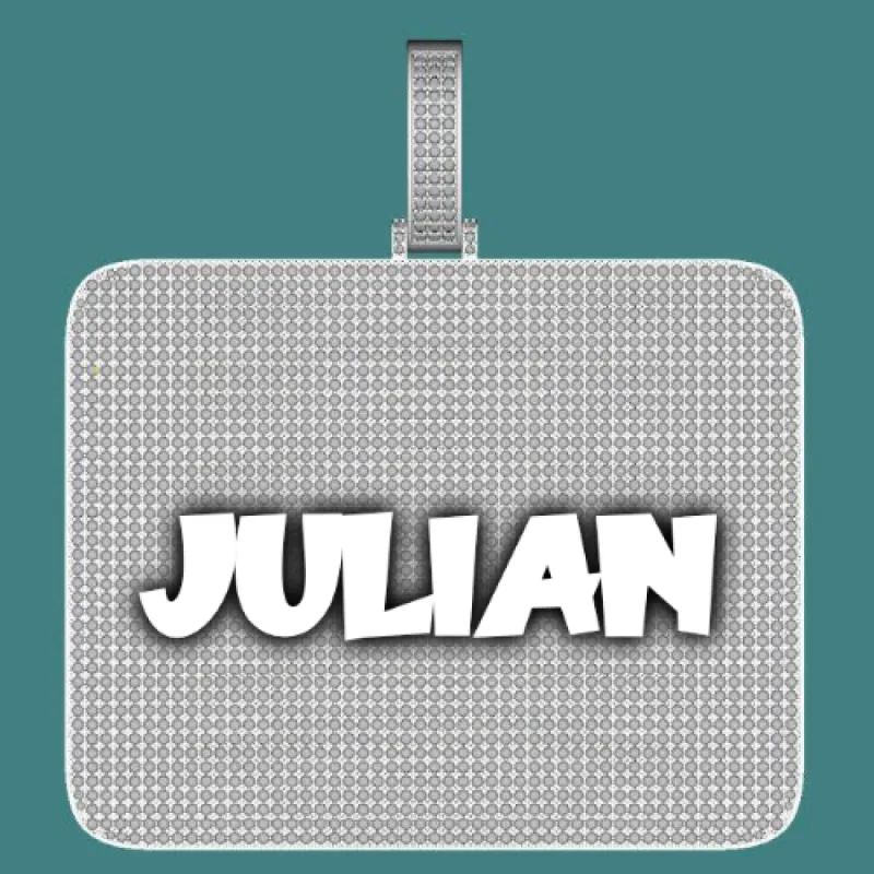 CUSTOM LETTER NECKLACE 3D BIG SQUARE sold by The GUU Shop