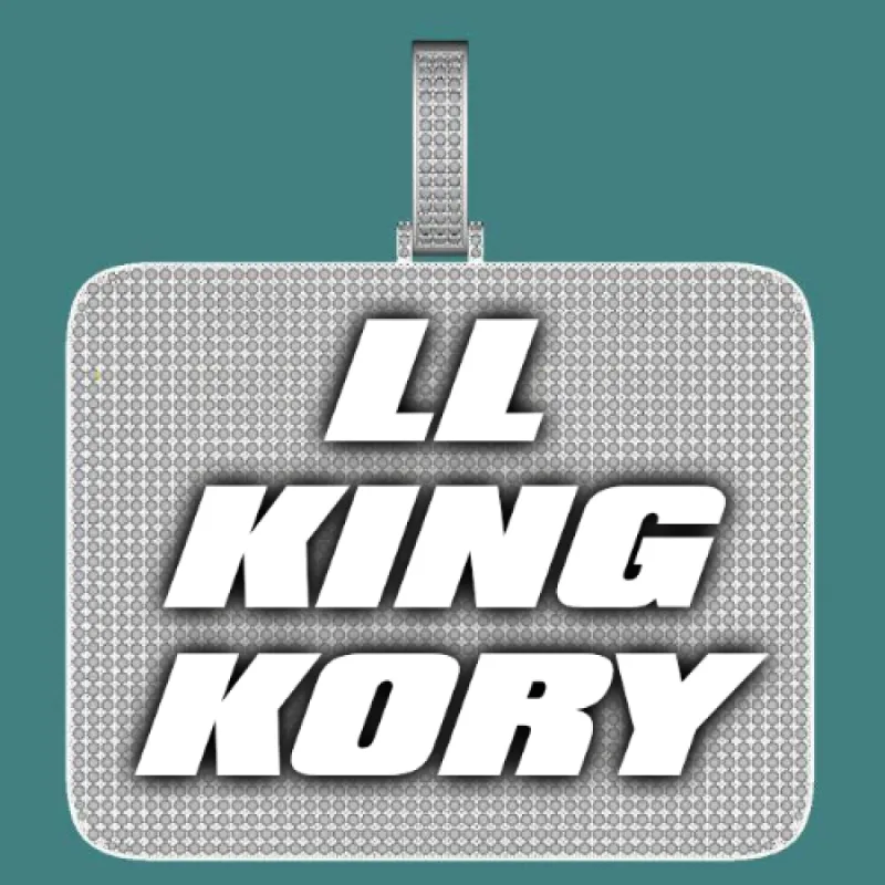 CUSTOM LETTER NECKLACE 3D BIG SQUARE sold by The GUU Shop