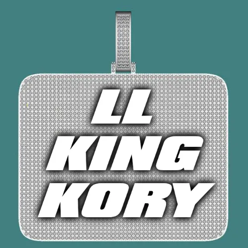 CUSTOM LETTER NECKLACE 3D BIG SQUARE sold by The GUU Shop