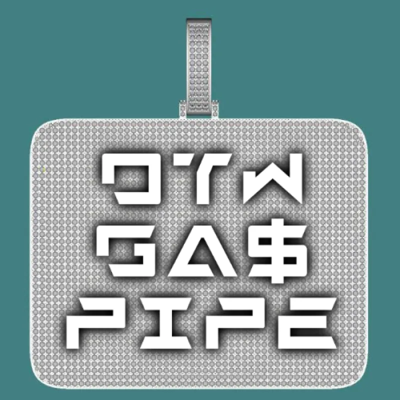 CUSTOM LETTER NECKLACE 3D BIG SQUARE sold by The GUU Shop