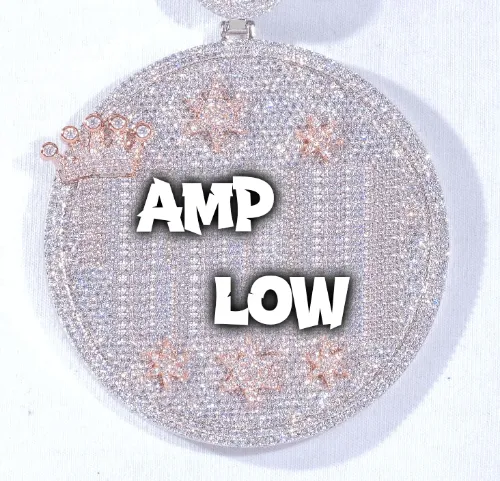 CUSTOM LETTER NECKLACE 3D BIG CROWN DISC sold by The GUU Shop