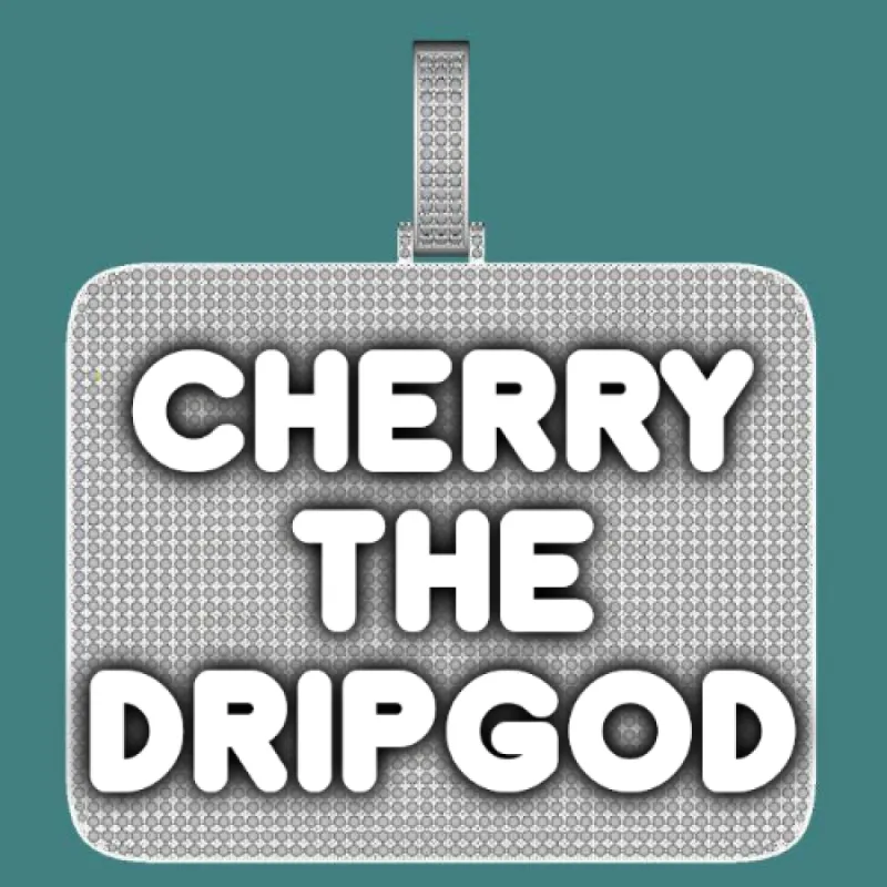 CUSTOM LETTER NECKLACE 3D BIG SQUARE sold by The GUU Shop