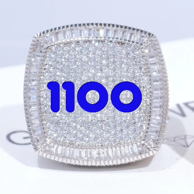 CUSTOM LETTER 3D ICED RING sold by The GUU Shop