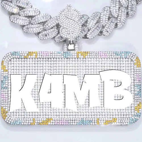 CUSTOM LETTER NECKLACE 3D COLORFUL SQUARE sold by The GUU Shop