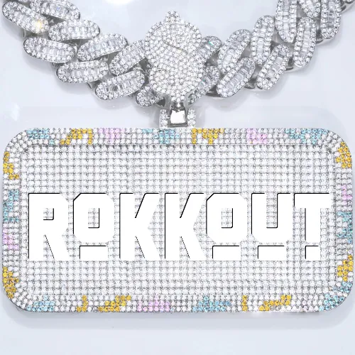 CUSTOM LETTER NECKLACE 3D COLORFUL SQUARE sold by The GUU Shop