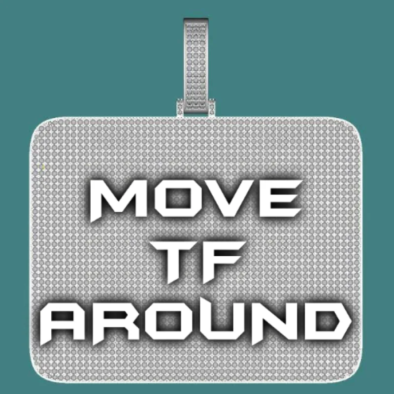 CUSTOM LETTER NECKLACE 3D BIG SQUARE sold by The GUU Shop