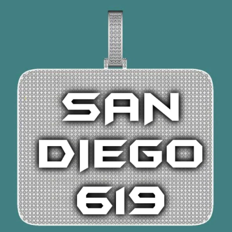 CUSTOM LETTER NECKLACE 3D BIG SQUARE sold by The GUU Shop