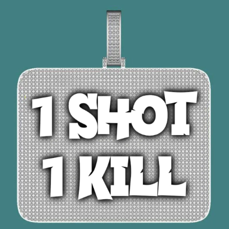 CUSTOM LETTER NECKLACE 3D BIG SQUARE sold by The GUU Shop