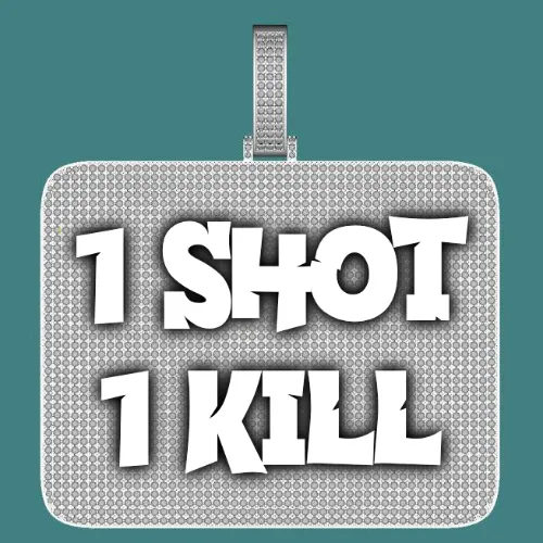 CUSTOM LETTER NECKLACE 3D BIG SQUARE sold by The GUU Shop