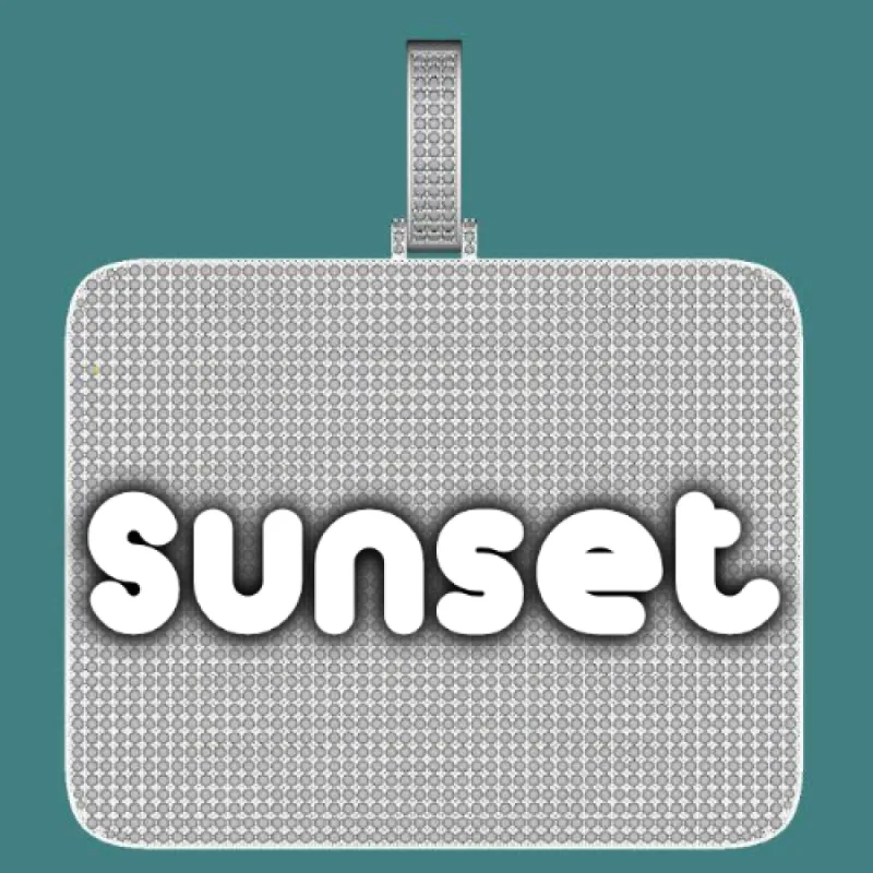 CUSTOM LETTER NECKLACE 3D BIG SQUARE sold by The GUU Shop