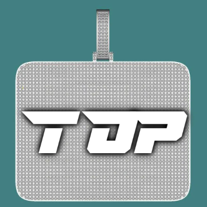 CUSTOM LETTER NECKLACE 3D BIG SQUARE sold by The GUU Shop