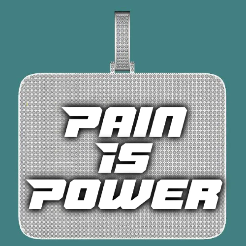 CUSTOM LETTER NECKLACE 3D BIG SQUARE sold by The GUU Shop