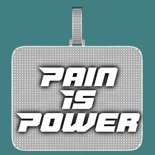 CUSTOM LETTER NECKLACE 3D BIG SQUARE sold by The GUU Shop