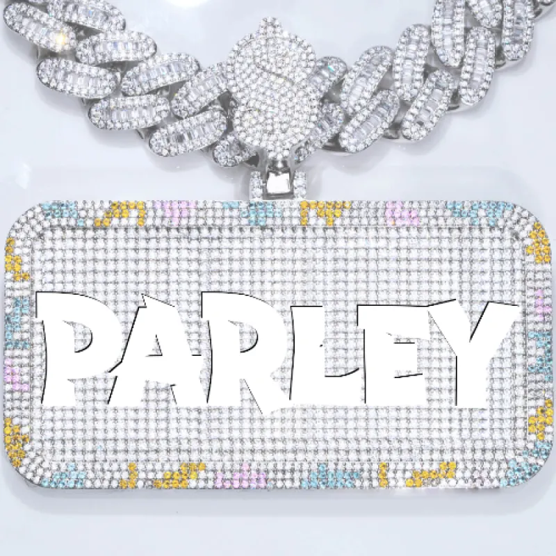 CUSTOM LETTER NECKLACE 3D COLORFUL SQUARE sold by The GUU Shop